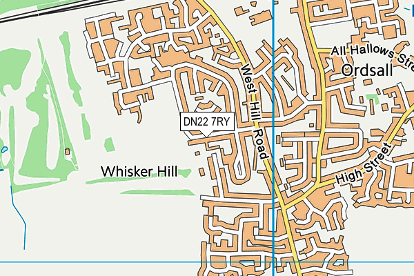 DN22 7RY map - OS VectorMap District (Ordnance Survey)