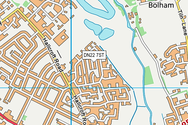 DN22 7ST map - OS VectorMap District (Ordnance Survey)