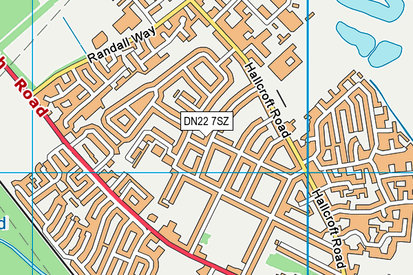 DN22 7SZ map - OS VectorMap District (Ordnance Survey)