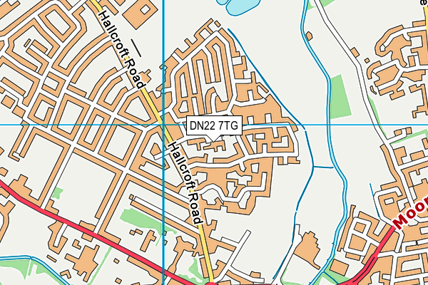 DN22 7TG map - OS VectorMap District (Ordnance Survey)