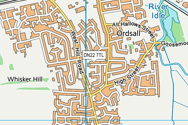 DN22 7TL map - OS VectorMap District (Ordnance Survey)