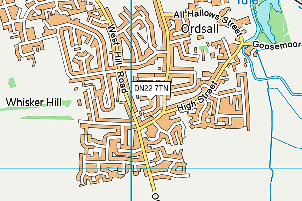 DN22 7TN map - OS VectorMap District (Ordnance Survey)