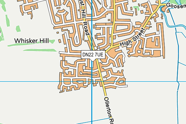 DN22 7UE map - OS VectorMap District (Ordnance Survey)