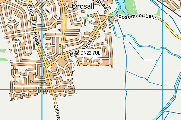 DN22 7UL map - OS VectorMap District (Ordnance Survey)