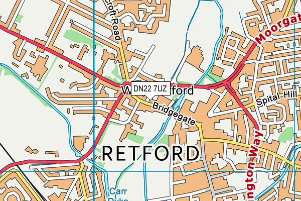 Map of GUITAR LOUNGE (RETFORD) LIMITED at district scale