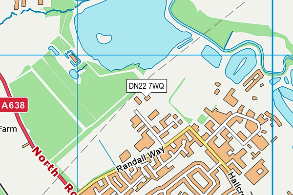 DN22 7WQ map - OS VectorMap District (Ordnance Survey)