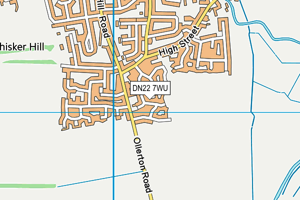 DN22 7WU map - OS VectorMap District (Ordnance Survey)