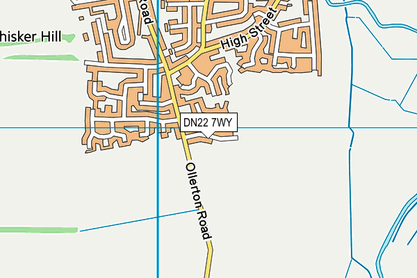 DN22 7WY map - OS VectorMap District (Ordnance Survey)