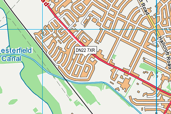 DN22 7XR map - OS VectorMap District (Ordnance Survey)