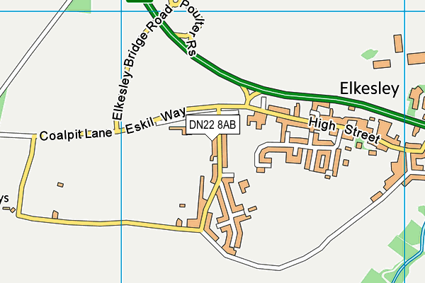 DN22 8AB map - OS VectorMap District (Ordnance Survey)