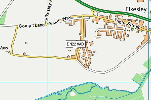 DN22 8AD map - OS VectorMap District (Ordnance Survey)