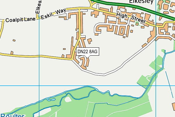 DN22 8AG map - OS VectorMap District (Ordnance Survey)