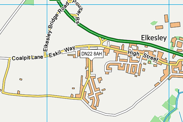 DN22 8AH map - OS VectorMap District (Ordnance Survey)