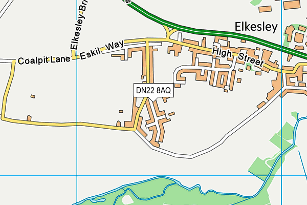 Elkesley Primary And Nursery School map (DN22 8AQ) - OS VectorMap District (Ordnance Survey)