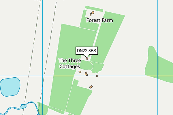 DN22 8BS map - OS VectorMap District (Ordnance Survey)