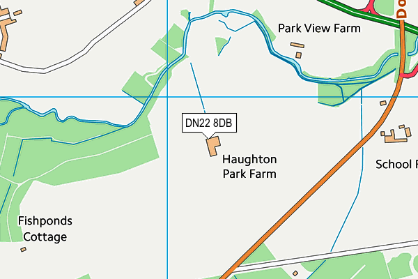 DN22 8DB map - OS VectorMap District (Ordnance Survey)