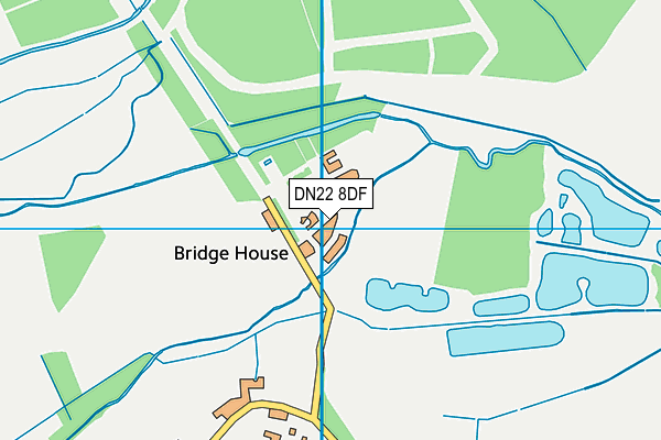 DN22 8DF map - OS VectorMap District (Ordnance Survey)