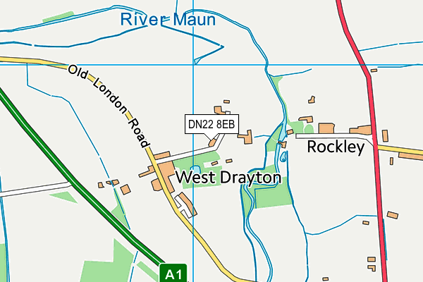 DN22 8EB map - OS VectorMap District (Ordnance Survey)