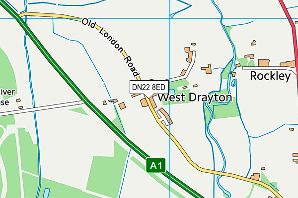 DN22 8ED map - OS VectorMap District (Ordnance Survey)