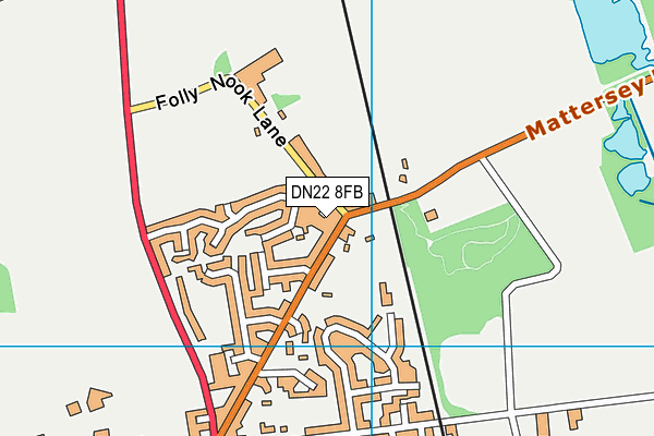 DN22 8FB map - OS VectorMap District (Ordnance Survey)