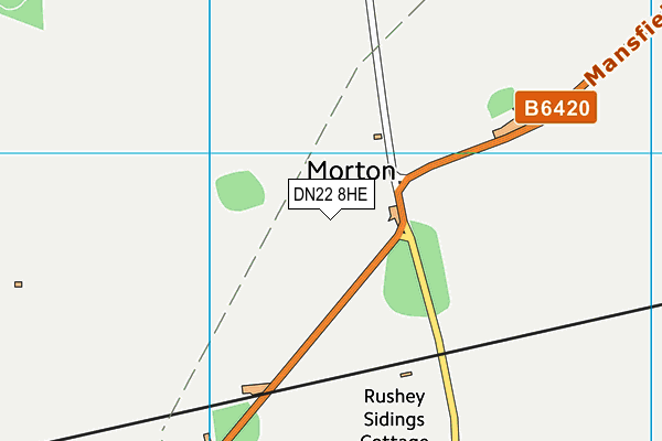 DN22 8HE map - OS VectorMap District (Ordnance Survey)