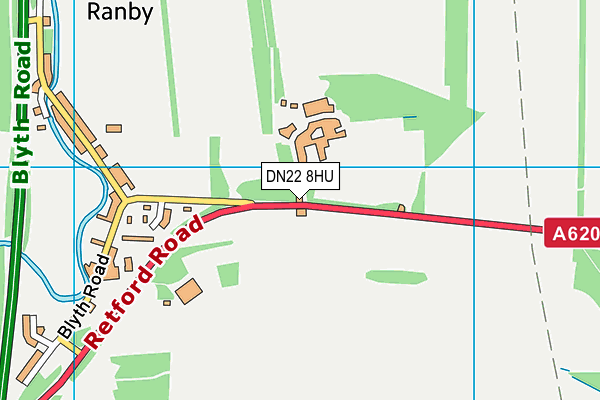 DN22 8HU map - OS VectorMap District (Ordnance Survey)