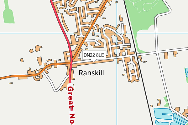 DN22 8LE map - OS VectorMap District (Ordnance Survey)