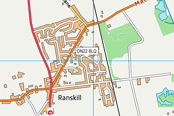 DN22 8LQ map - OS VectorMap District (Ordnance Survey)