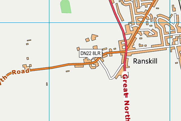 DN22 8LR map - OS VectorMap District (Ordnance Survey)