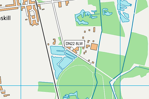 DN22 8LW map - OS VectorMap District (Ordnance Survey)
