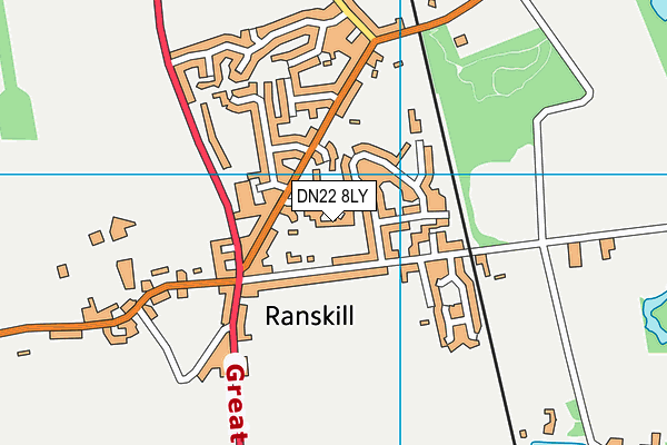 DN22 8LY map - OS VectorMap District (Ordnance Survey)