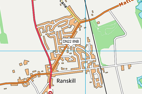 DN22 8NB map - OS VectorMap District (Ordnance Survey)