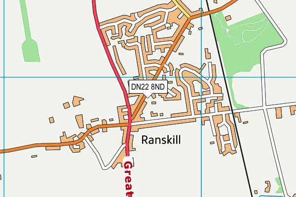 DN22 8ND map - OS VectorMap District (Ordnance Survey)