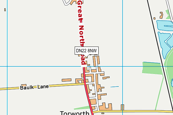 DN22 8NW map - OS VectorMap District (Ordnance Survey)