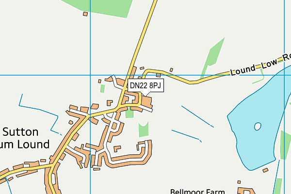 DN22 8PJ map - OS VectorMap District (Ordnance Survey)