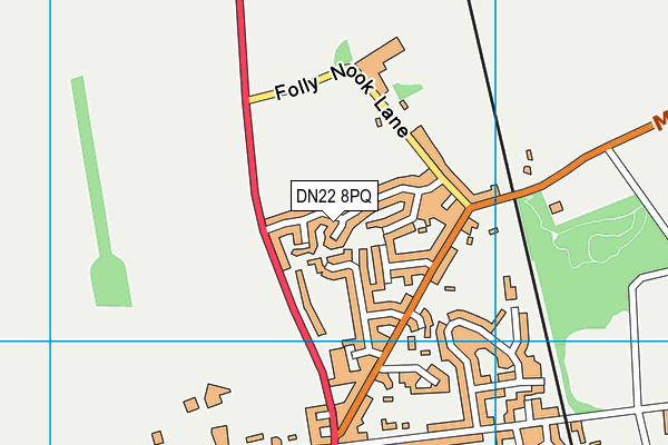 DN22 8PQ map - OS VectorMap District (Ordnance Survey)