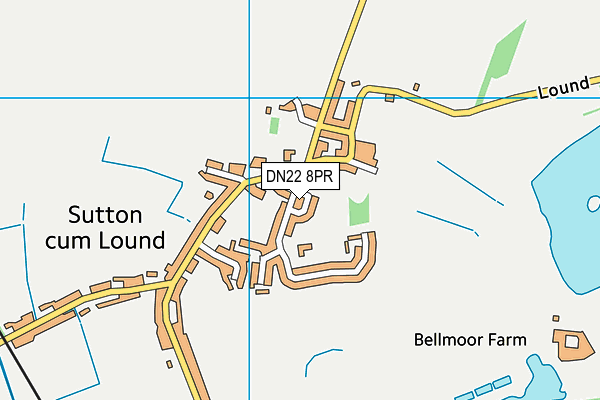 DN22 8PR map - OS VectorMap District (Ordnance Survey)