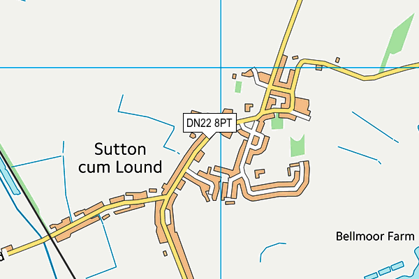 DN22 8PT map - OS VectorMap District (Ordnance Survey)