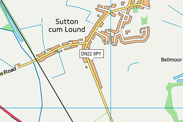 DN22 8PY map - OS VectorMap District (Ordnance Survey)