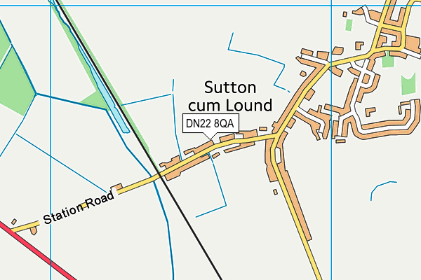 DN22 8QA map - OS VectorMap District (Ordnance Survey)