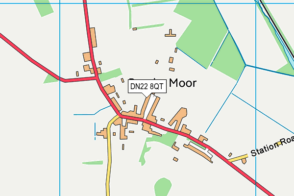 DN22 8QT map - OS VectorMap District (Ordnance Survey)
