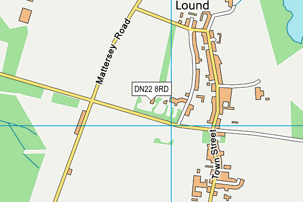 DN22 8RD map - OS VectorMap District (Ordnance Survey)