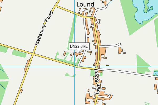 DN22 8RE map - OS VectorMap District (Ordnance Survey)