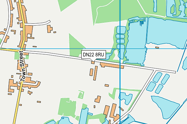 DN22 8RU map - OS VectorMap District (Ordnance Survey)