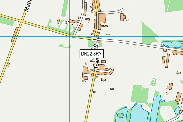 DN22 8RY map - OS VectorMap District (Ordnance Survey)