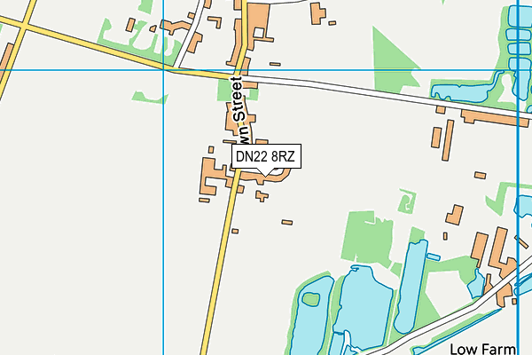 DN22 8RZ map - OS VectorMap District (Ordnance Survey)