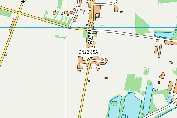 DN22 8SA map - OS VectorMap District (Ordnance Survey)