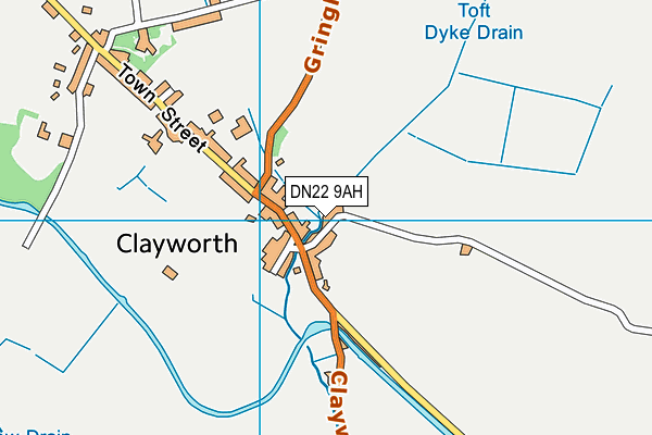 DN22 9AH map - OS VectorMap District (Ordnance Survey)