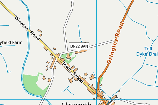 DN22 9AN map - OS VectorMap District (Ordnance Survey)