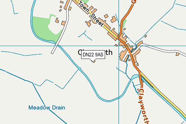 DN22 9AS map - OS VectorMap District (Ordnance Survey)